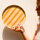 Grande assiette | Jaune Linhas