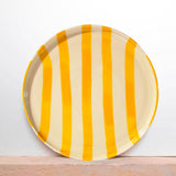 Grande assiette | Jaune Linhas