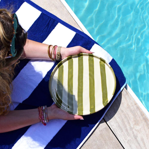 Grande assiette | Vert Linhas