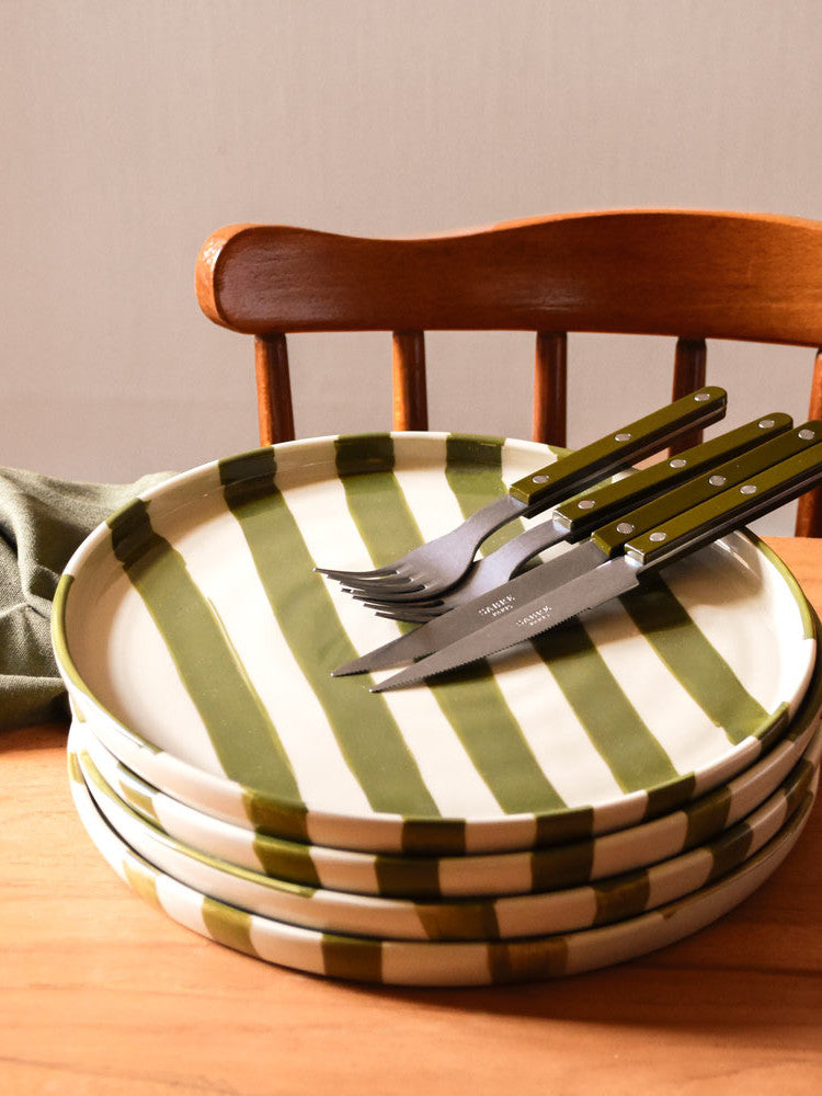 Grande assiette | Vert Linhas