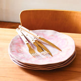 Grande assiette Onda | Rose anémone