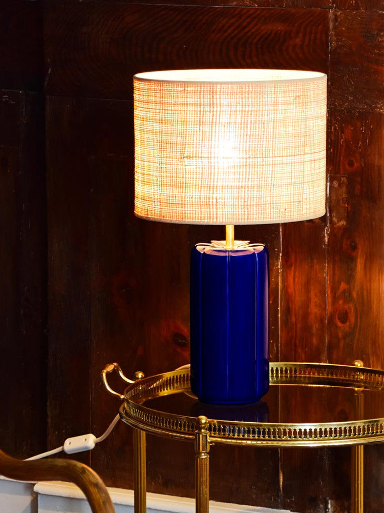 Lampe Luzia | Indigo & Raphia