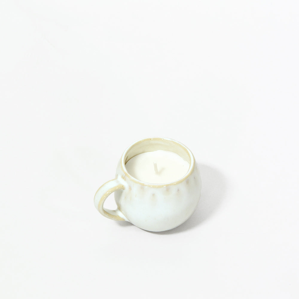 La bougie Mini-mug | Blanc audacieux