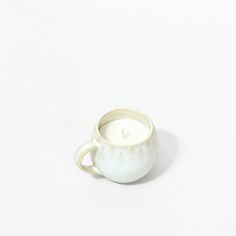 La bougie Mini-mug | Blanc audacieux