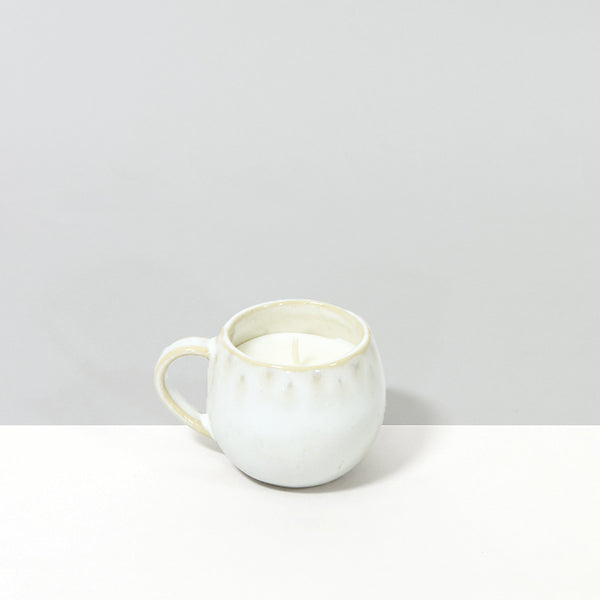 La bougie Mini-mug | Blanc audacieux