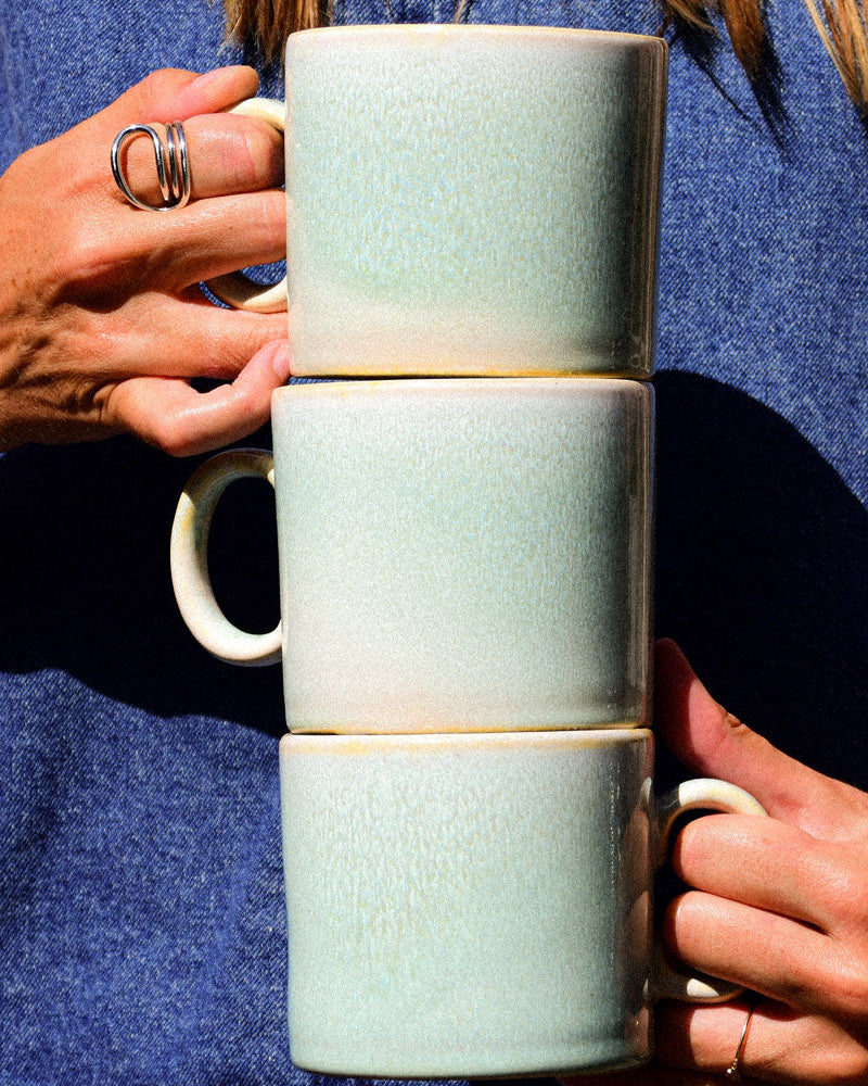 Grand mug droit | Vert minéral