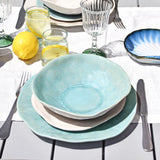 Assiette creuse Onda | Vert eau