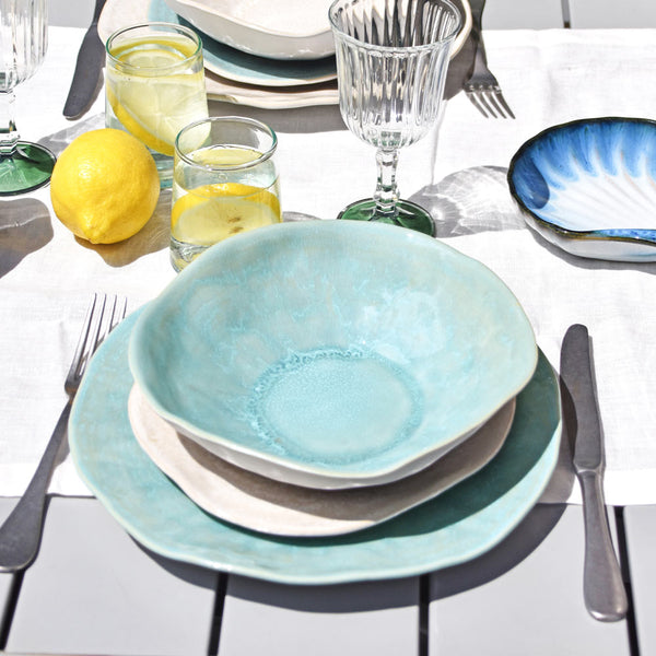 Assiette creuse Onda | Vert eau