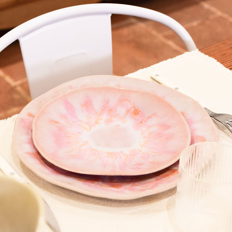 Petite assiette Onda | Rose anémone