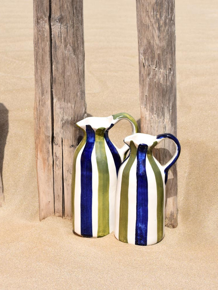 Petit pichet | Bleu & Vert Linhas