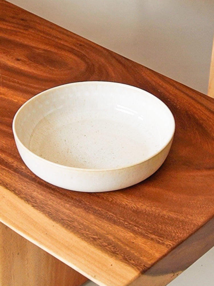 Plat de service rond | Blanc audacieux