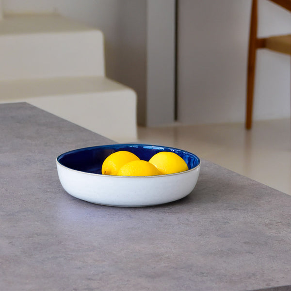 Plat de service rond | Bleu odyssée