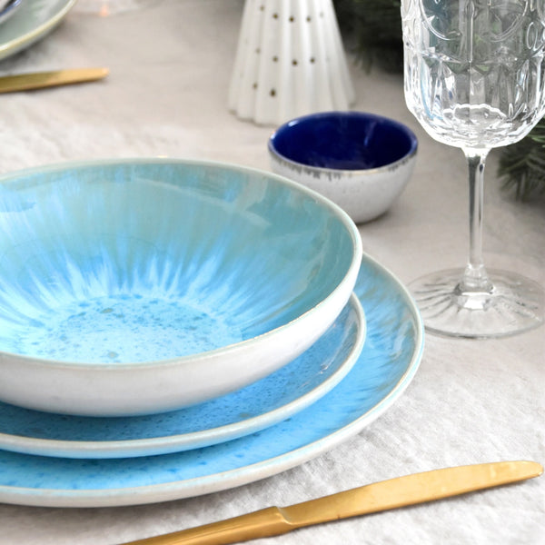 Assiette creuse | Bleu água