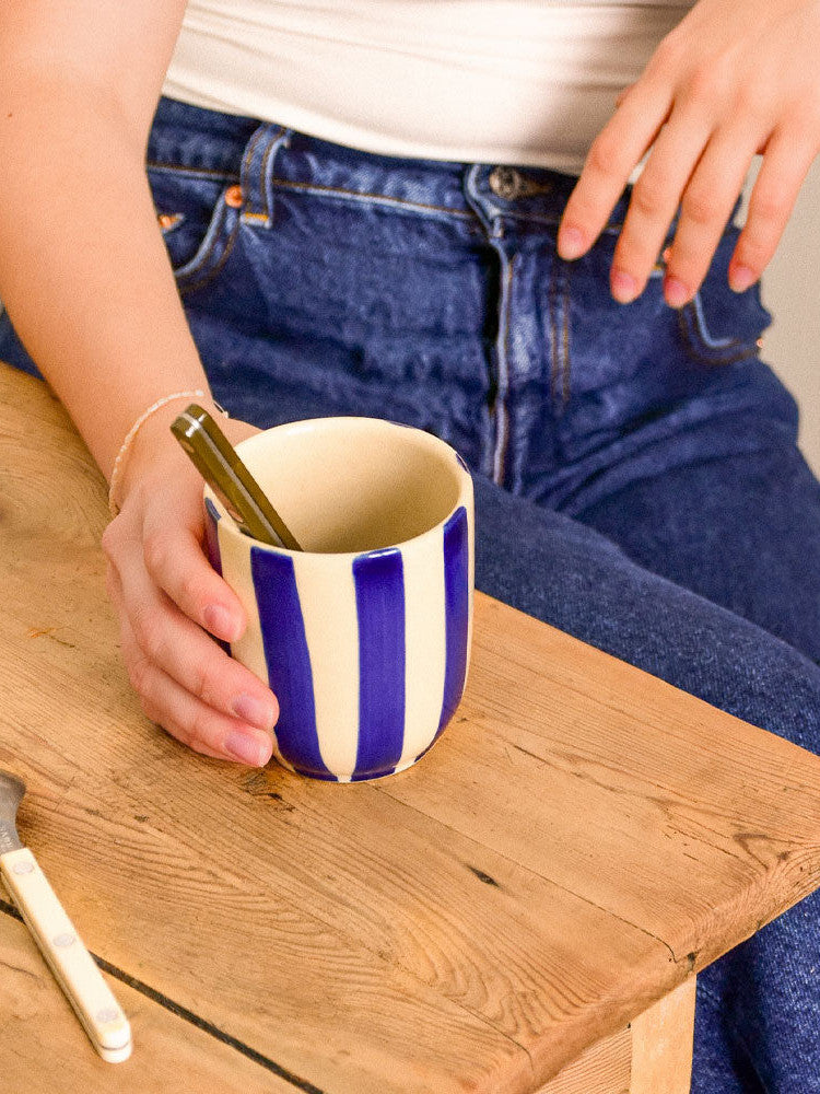 Tasse moyenne | Bleu Linhas