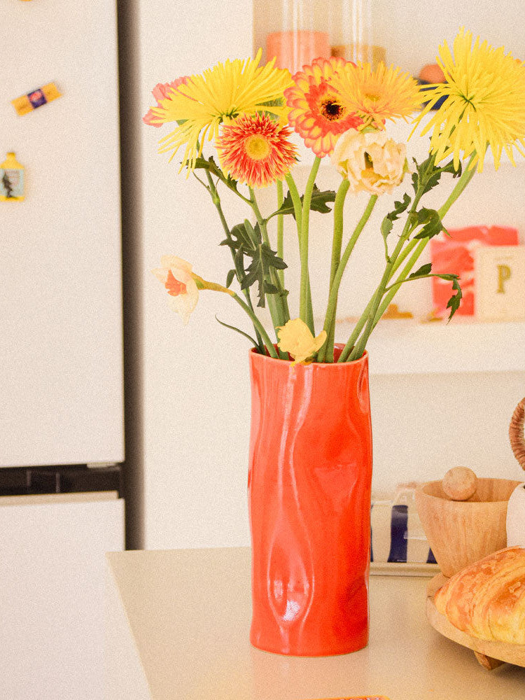 Vase Onda | Orange corail