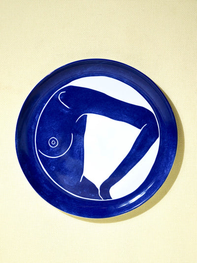 Assiette Nus Bleus La volute – Céladon x Faustine Badrichani