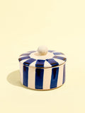 Boîte à bijoux motif Linhas bleu Céladon, vue de face