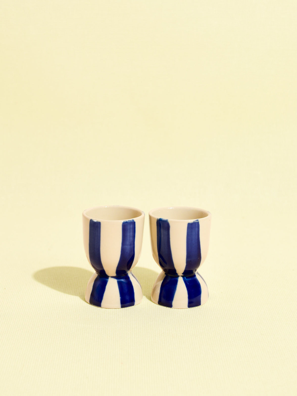 Set de 2 coquetiers | Bleu Linhas