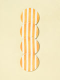 Dessous de verre en céramique motif Linhas jaune Céladon, vue de dessus