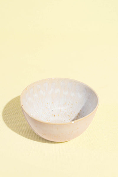 Grand bol en céramique émail blanc audacieux Céladon, vue de face