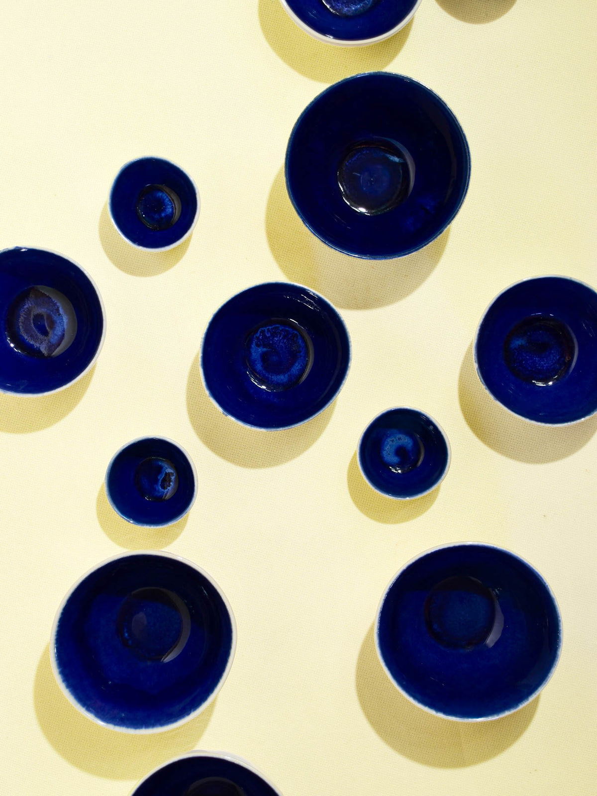 Grand bol en céramique émail bleu odyssée Céladon, plusieurs tailles de la collection