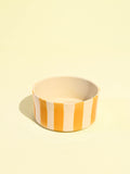Grand bol en céramique motif Linhas jaune Céladon, vue de face