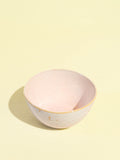 Grand bol en céramique émail rose bohême Céladon, vue de face