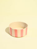 Grand bol en céramique motif Linhas rose Céladon, vue de face