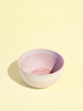 Grand bol en céramique émail rose minéral Céladon, vue de face