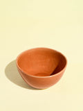 Grand bol en céramique émail terracotta sienna Céladon, vue de face