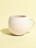 Grand mug en céramique émail blanc audacieux Céladon, vue de face