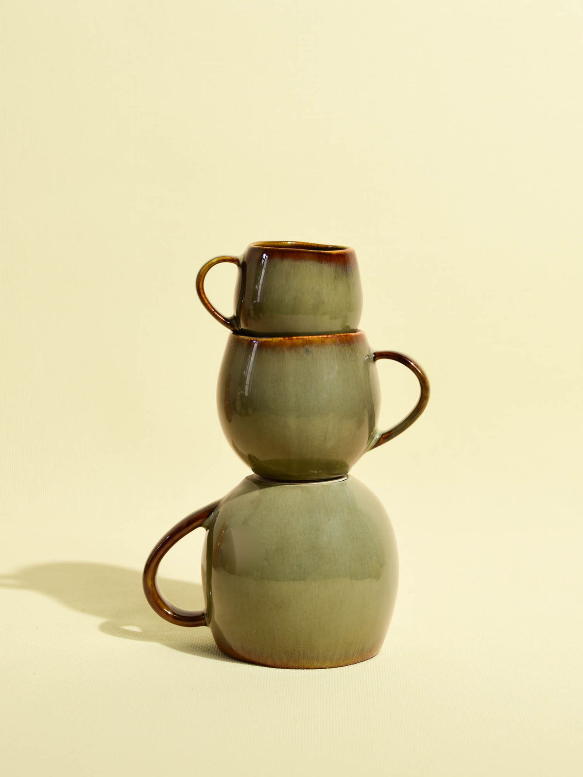 Grand mug en céramique émail vert rivage Céladon, plusieurs tailles de la collection