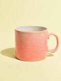 Grand mug droit en céramique émail orange minéral Céladon, vue de face