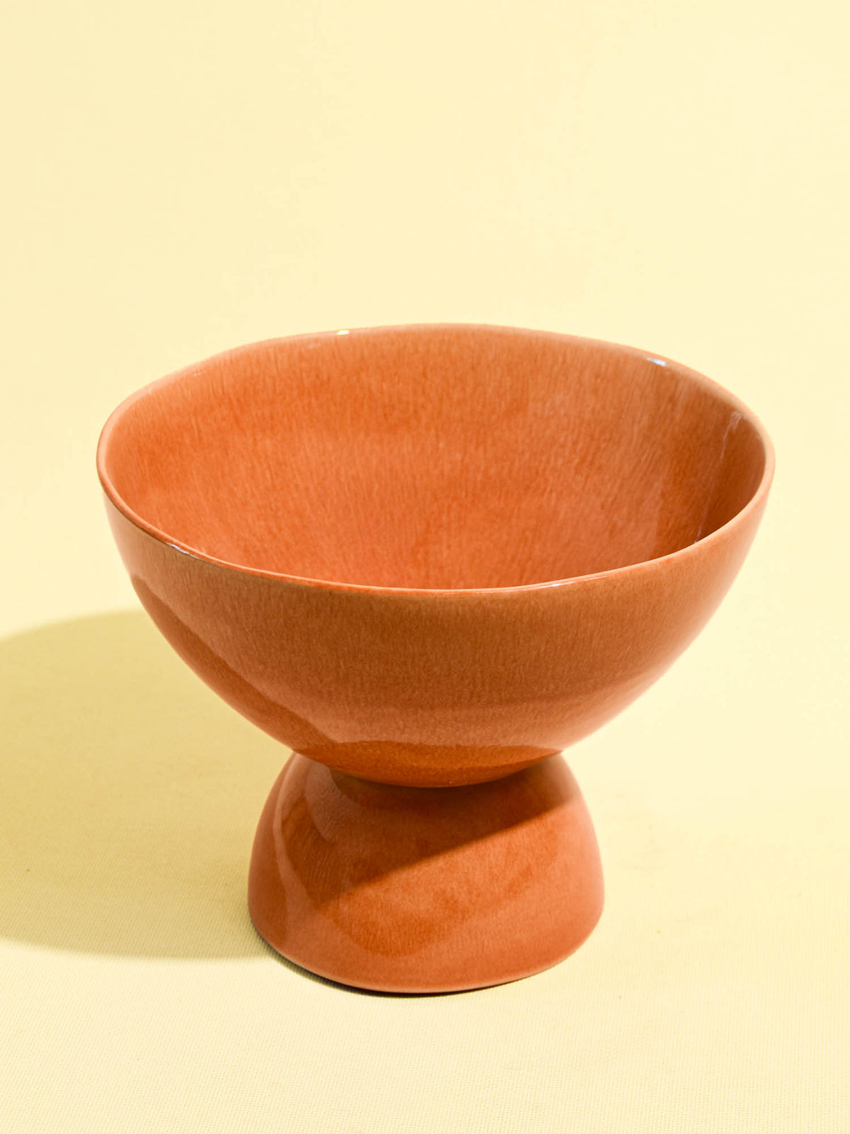 Grand saladier en céramique émail terracotta sienna Céladon, plusieurs tailles de la collection