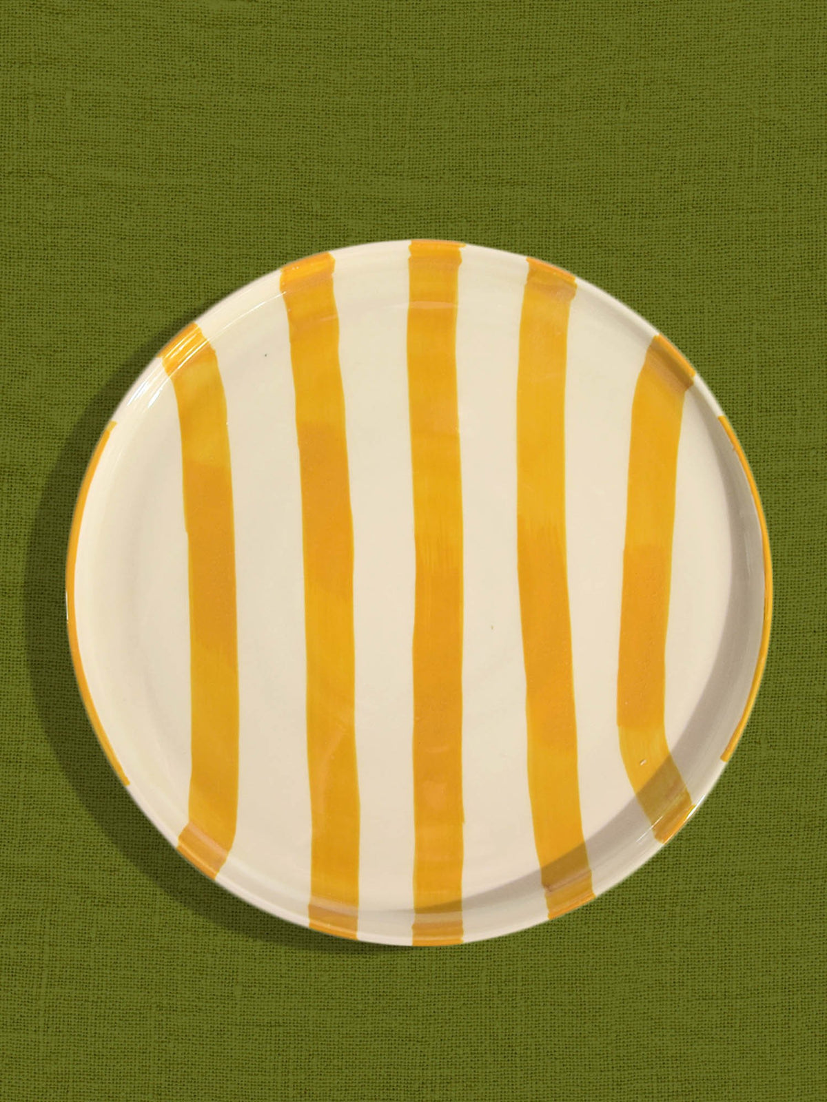 Grande assiette | Jaune Linhas
