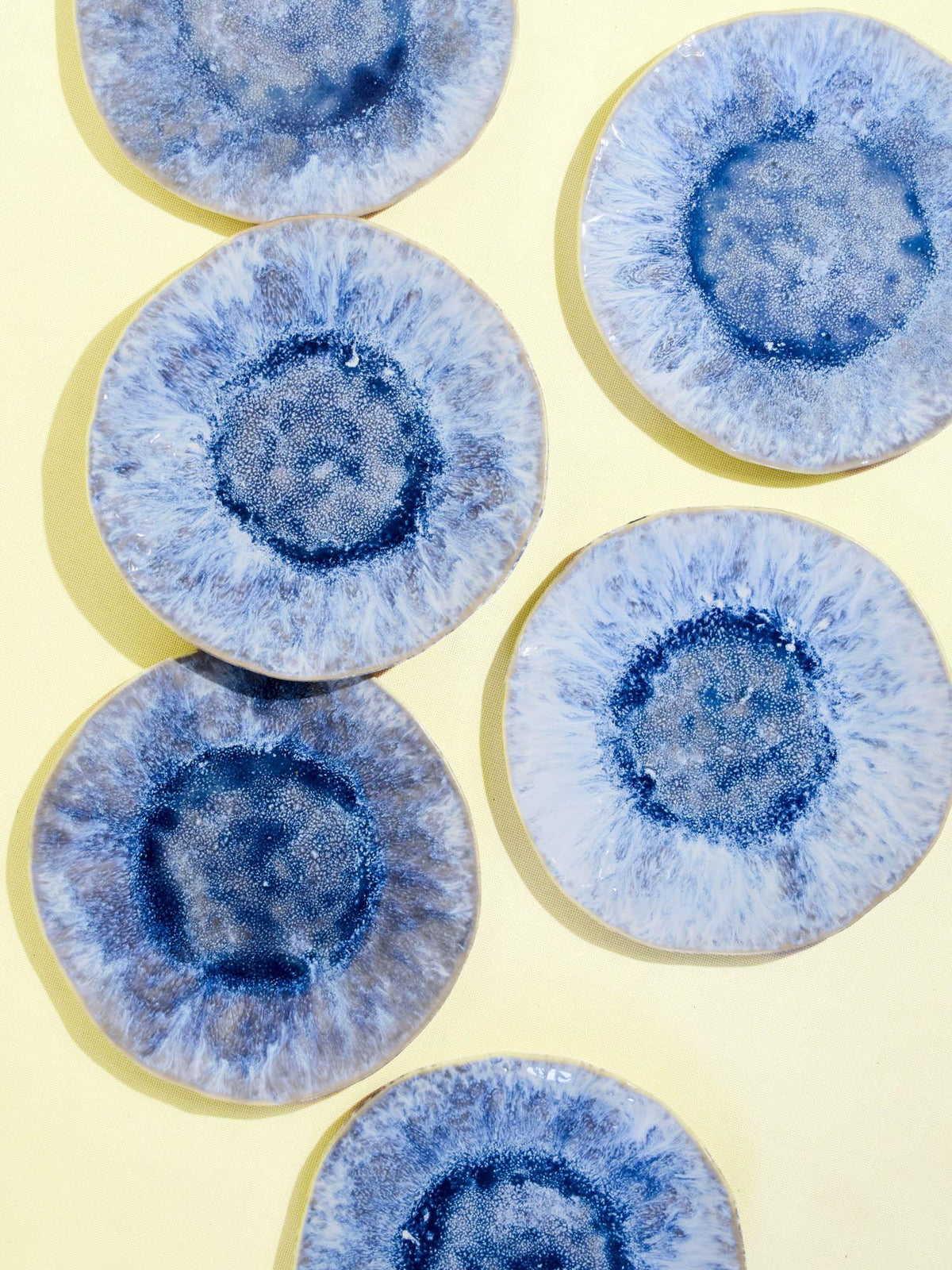 Grande assiette Onda | Cobalt écume