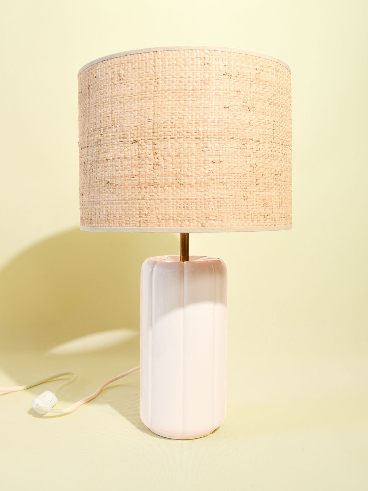 Lampe Luzia | Blanc & Raphia