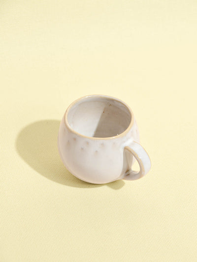 Mug moyen en céramique émail rose bohême Céladon, vue de trois-quarts