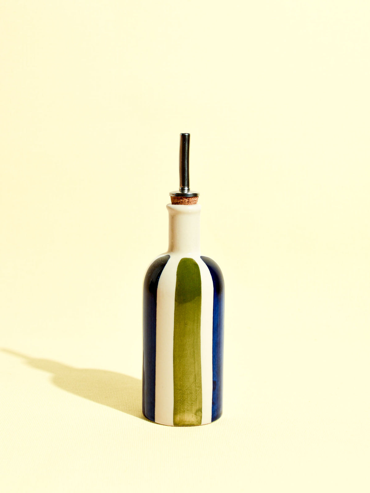 Petite bouteille d’huile | Bleu & Vert Linhas