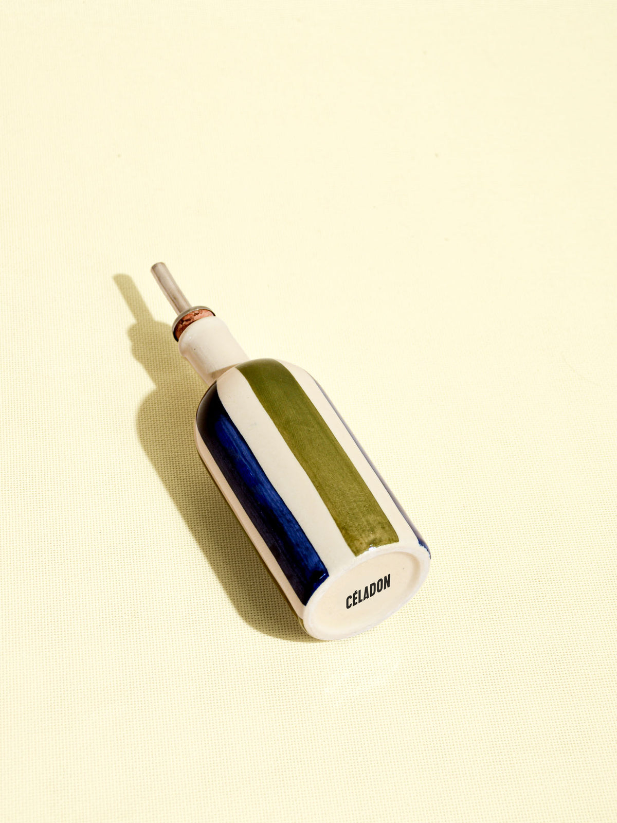 Petite bouteille d’huile | Bleu & Vert Linhas