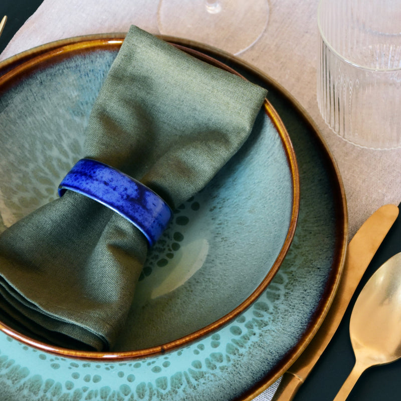 Lot de 2 ronds de serviette | Bleu roi