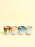 Tasses expresso en céramique Mix Amarelo Céladon, set de 4