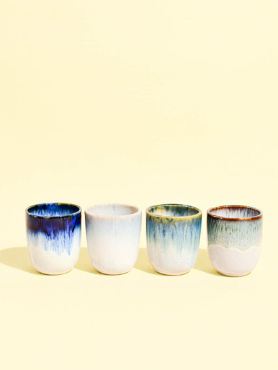 Tasses expresso en céramique Mix Azul Céladon, set de 4