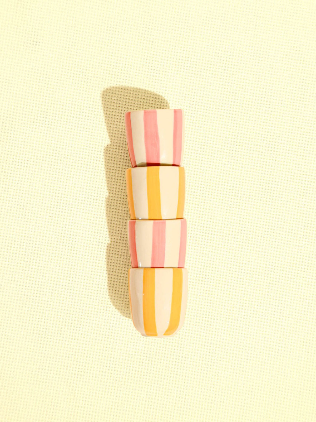 Set de 2 tasses expresso | Jaune Linhas