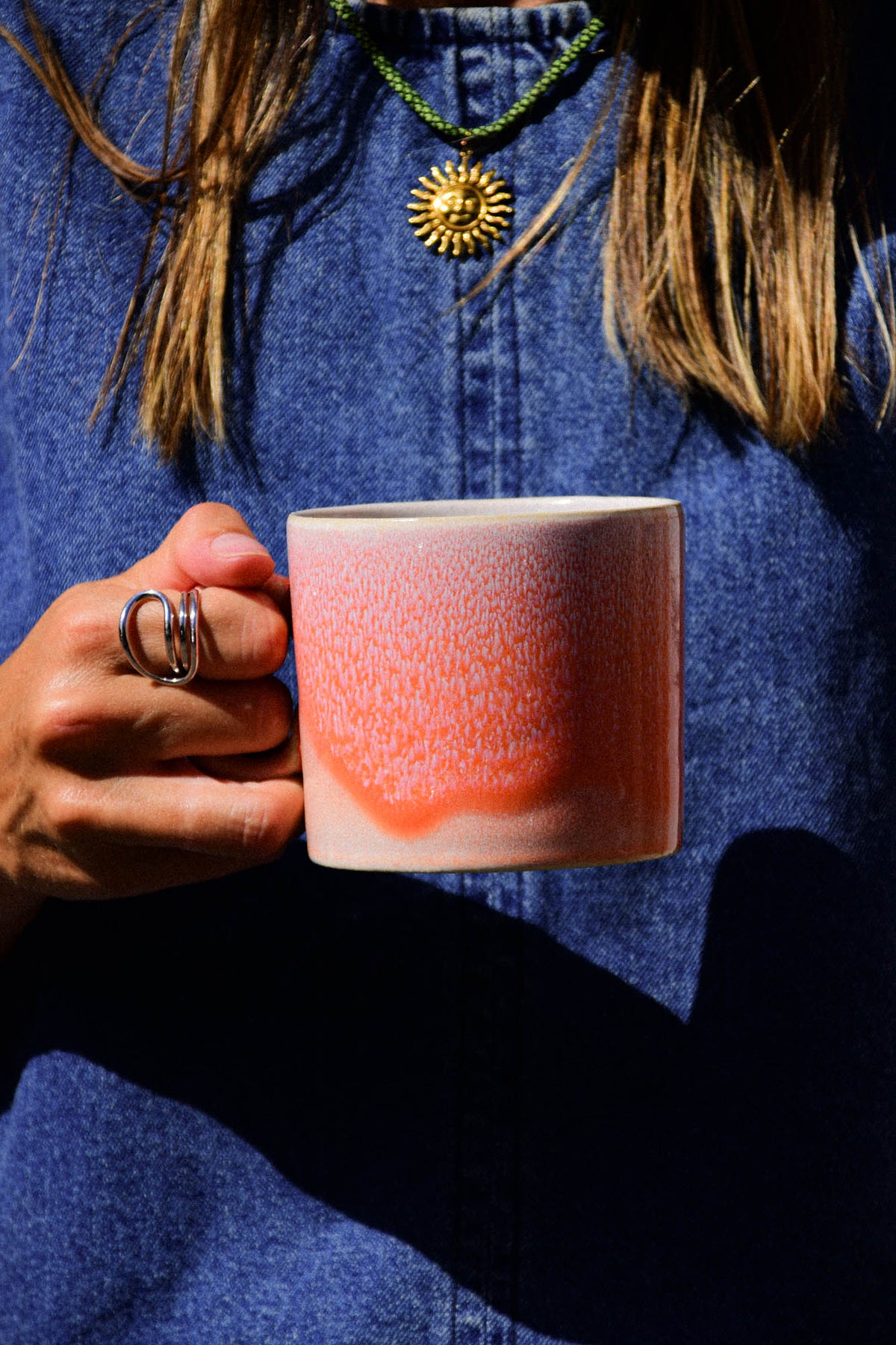 Vaisselle en grès Céladon, émail Orange minéral, fabriquée au Portugal