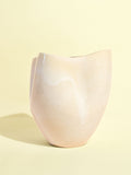 Vase Amplo en céramique émail beige sable Céladon, vue de face