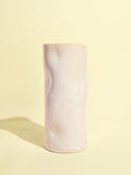 Vase Onda en céramique émail beige sable Céladon, vue de face
