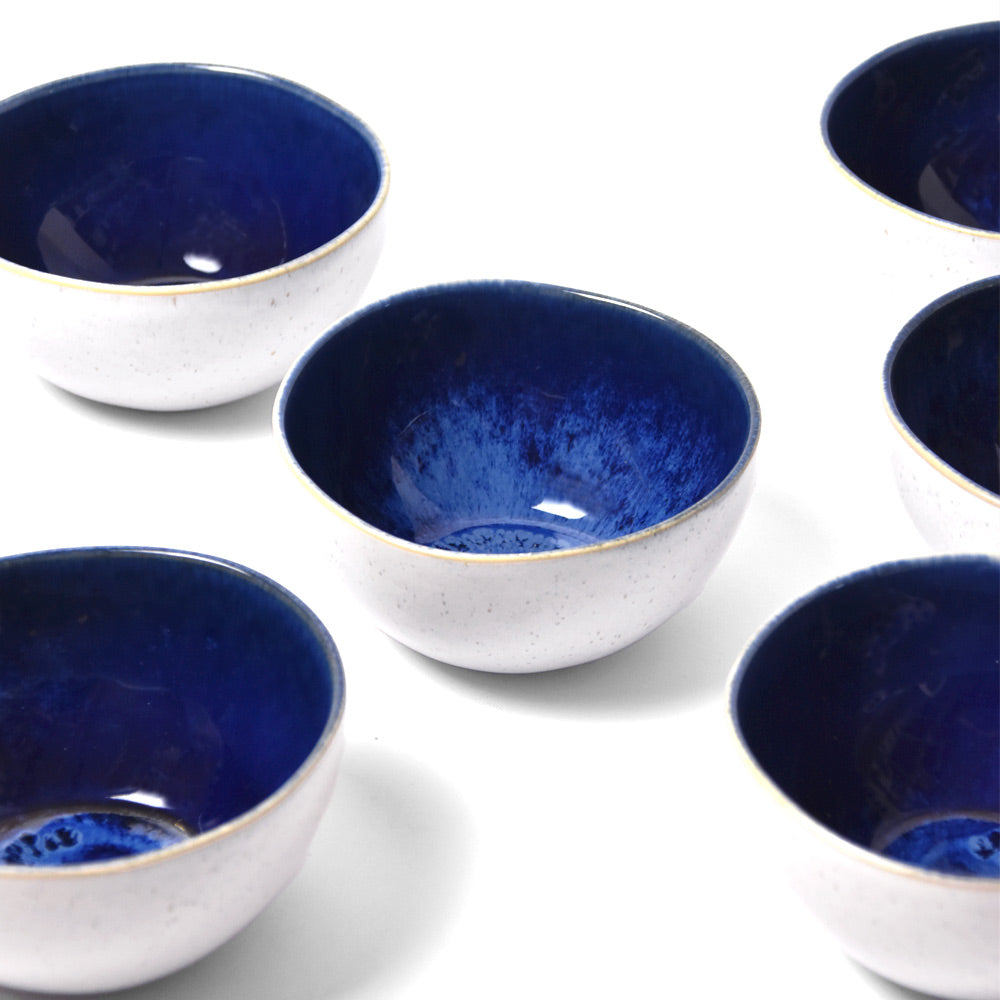 Récipient En Cristal Bleu Foncé - Style Bol, Hauteur 7 Cm, Occasion, Origine France