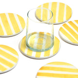 Dessous de verre | Jaune Linhas