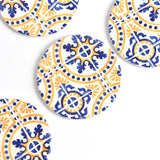 Dessous de verre | Jaune & Bleu Azulejos